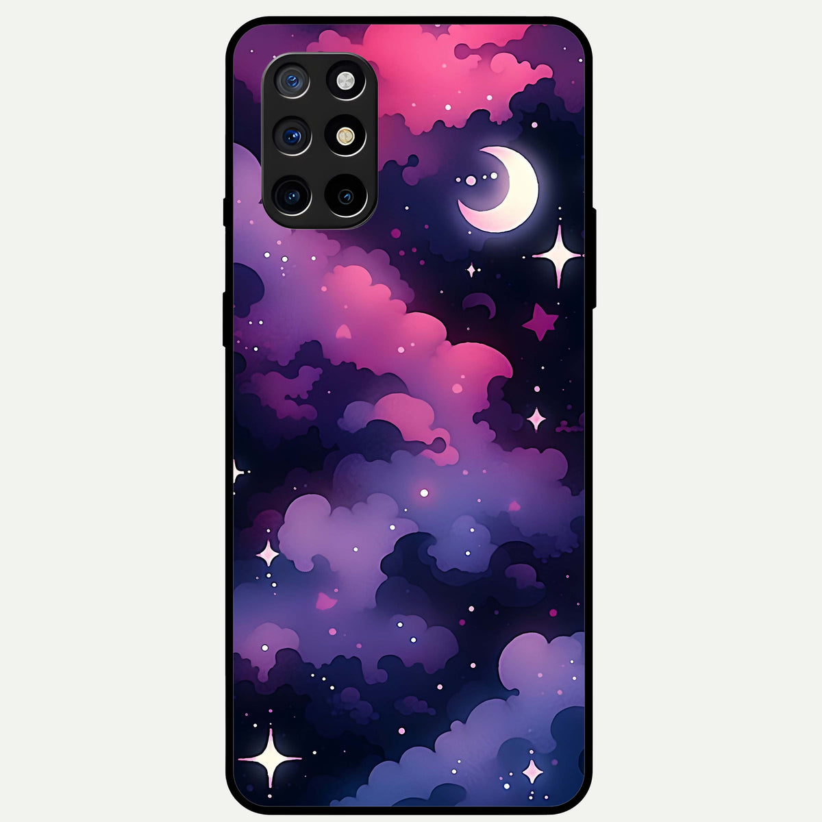  Celestial Moon Magic Glass Case For OnePlus 8T back cover – full design glossy printed glass finish