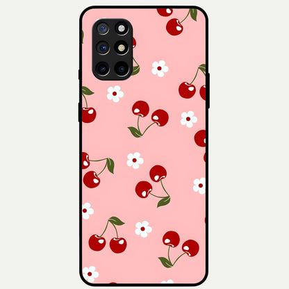  Cherry Love Mood Glass Case For OnePlus 8T back cover – full design glossy printed glass finish