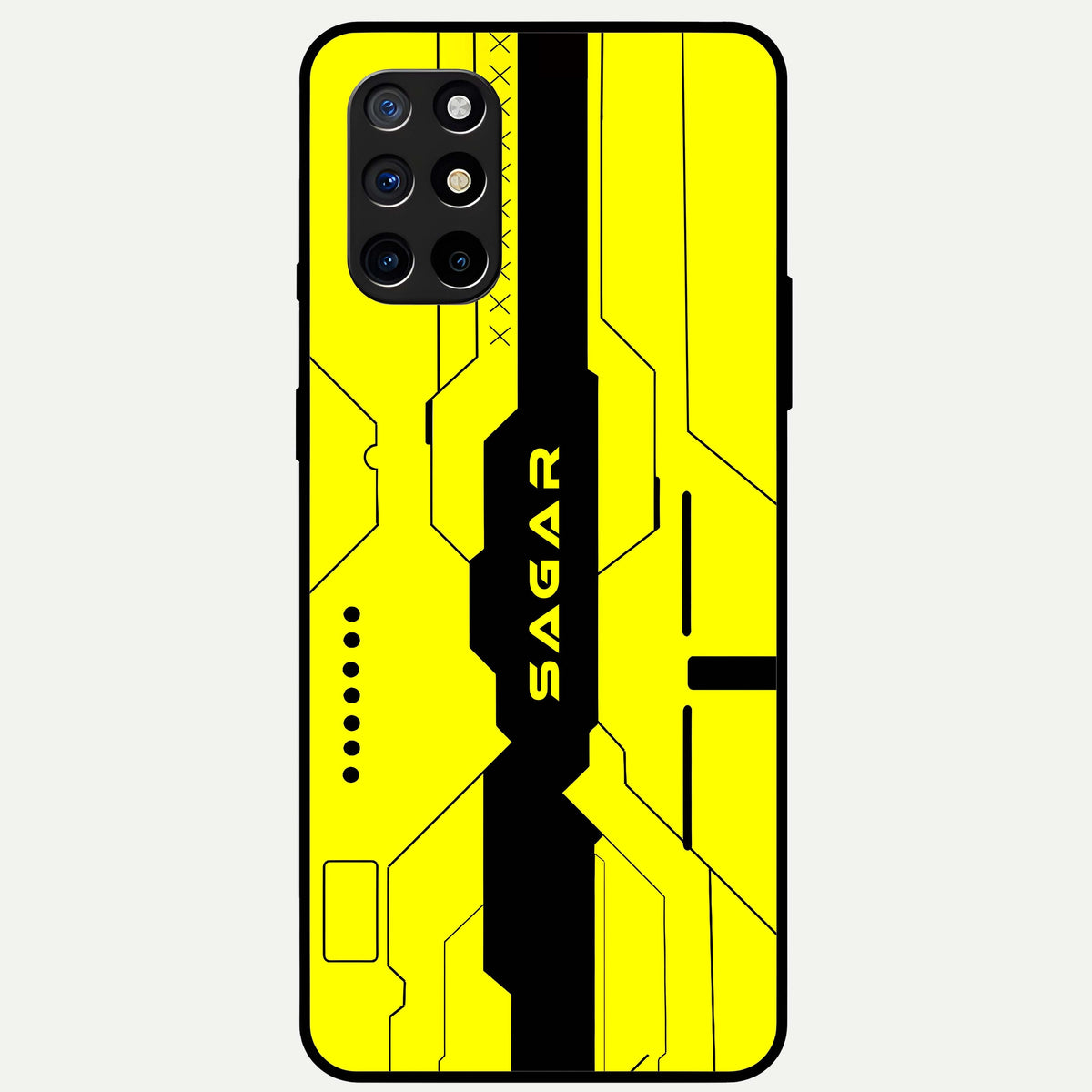  Circuit CYBERPUNK Custom Name Glass Case For OnePlus 8T back cover – full design glossy printed glass finish