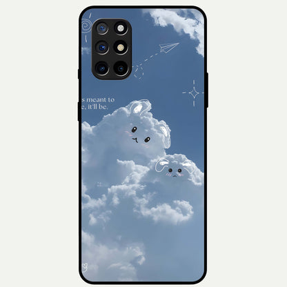  Cloud Bunny Dreams Glass Case For OnePlus 8T back cover – full design glossy printed glass finish
