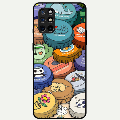  Coins Patterns Glass Case For OnePlus 8T back cover – full design glossy printed glass finish