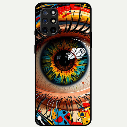  Colorful Eye Glass Case For OnePlus 8T back cover – full design glossy printed glass finish