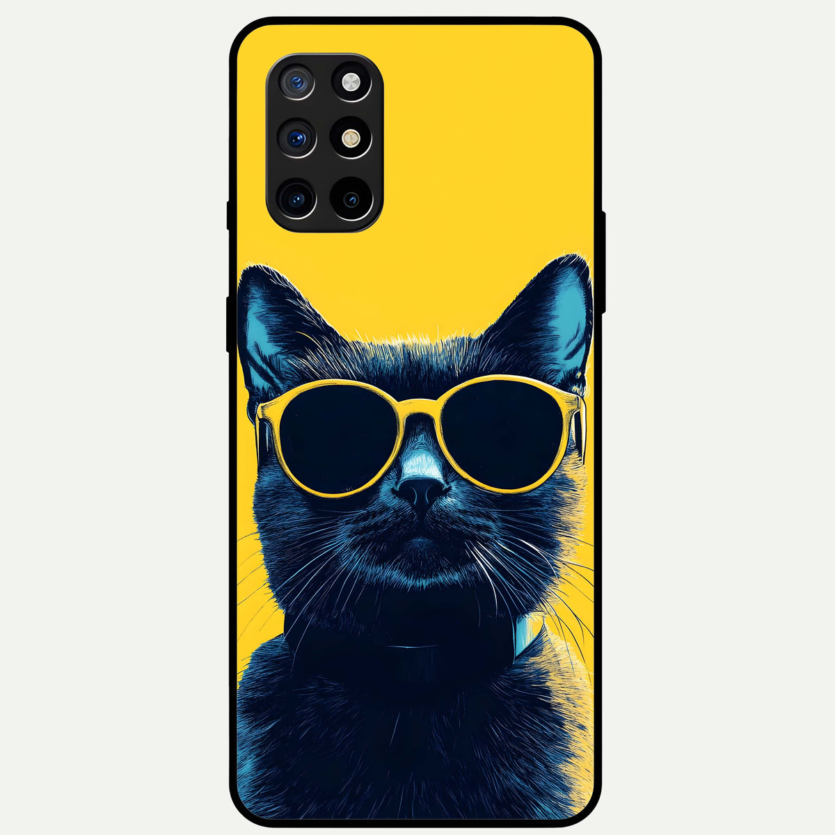  Cool Cat Vibes Glass Case For OnePlus 8T back cover – full design glossy printed glass finish