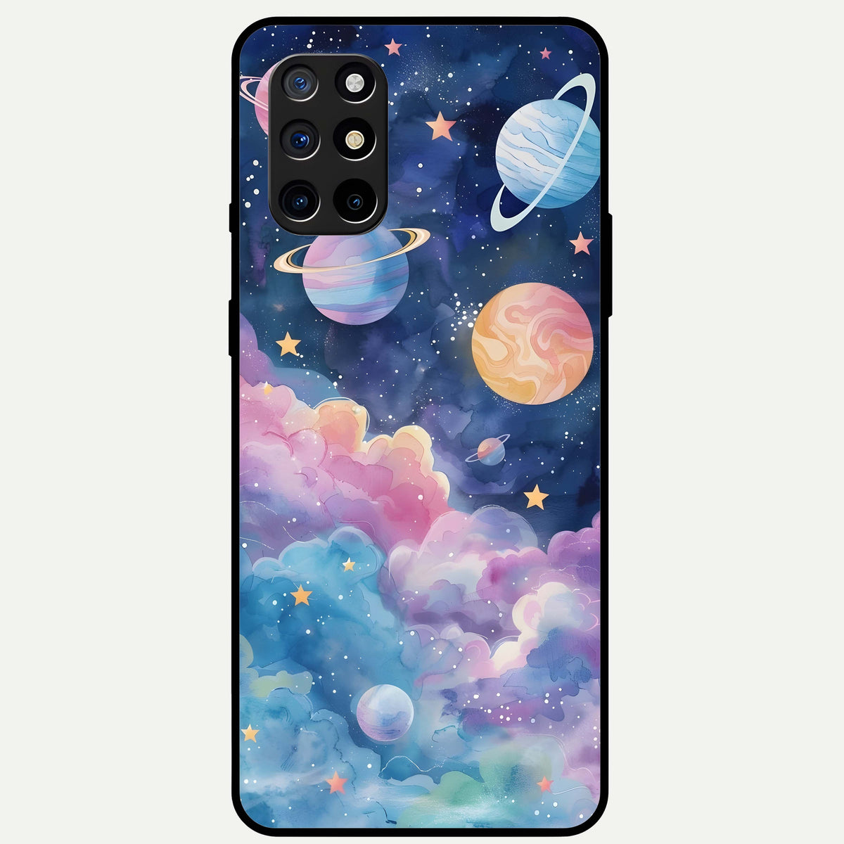  Cosmic Planet Dreams Glass Case For OnePlus 8T back cover – full design glossy printed glass finish