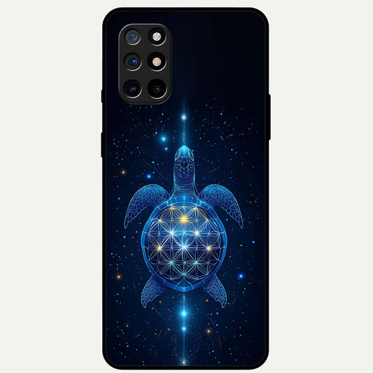  Crimson Blue Turtle Glass Case For OnePlus 8T back cover – full design glossy printed glass finish