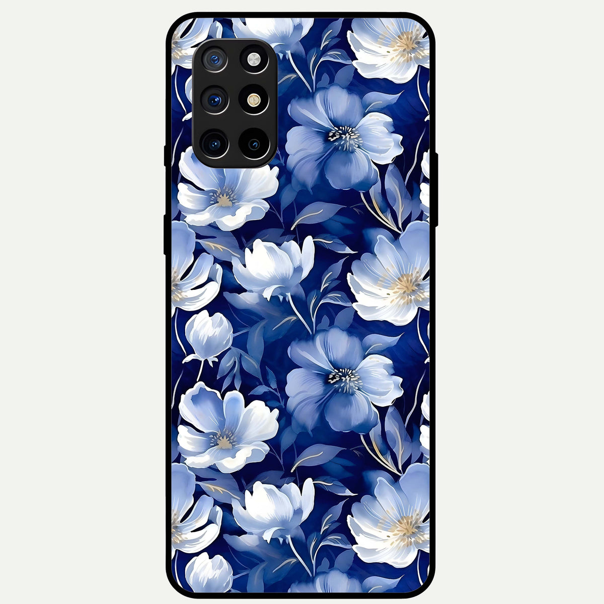 Cute Floral Patterns Glass Case For OnePlus 8T back cover – full design glossy printed glass finish