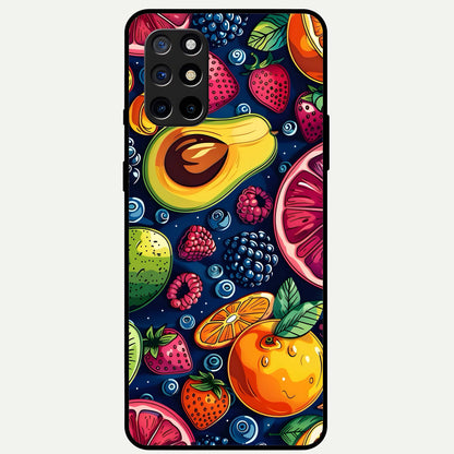  Cute Fruits Art Glass Case For OnePlus 8T back cover – full design glossy printed glass finish