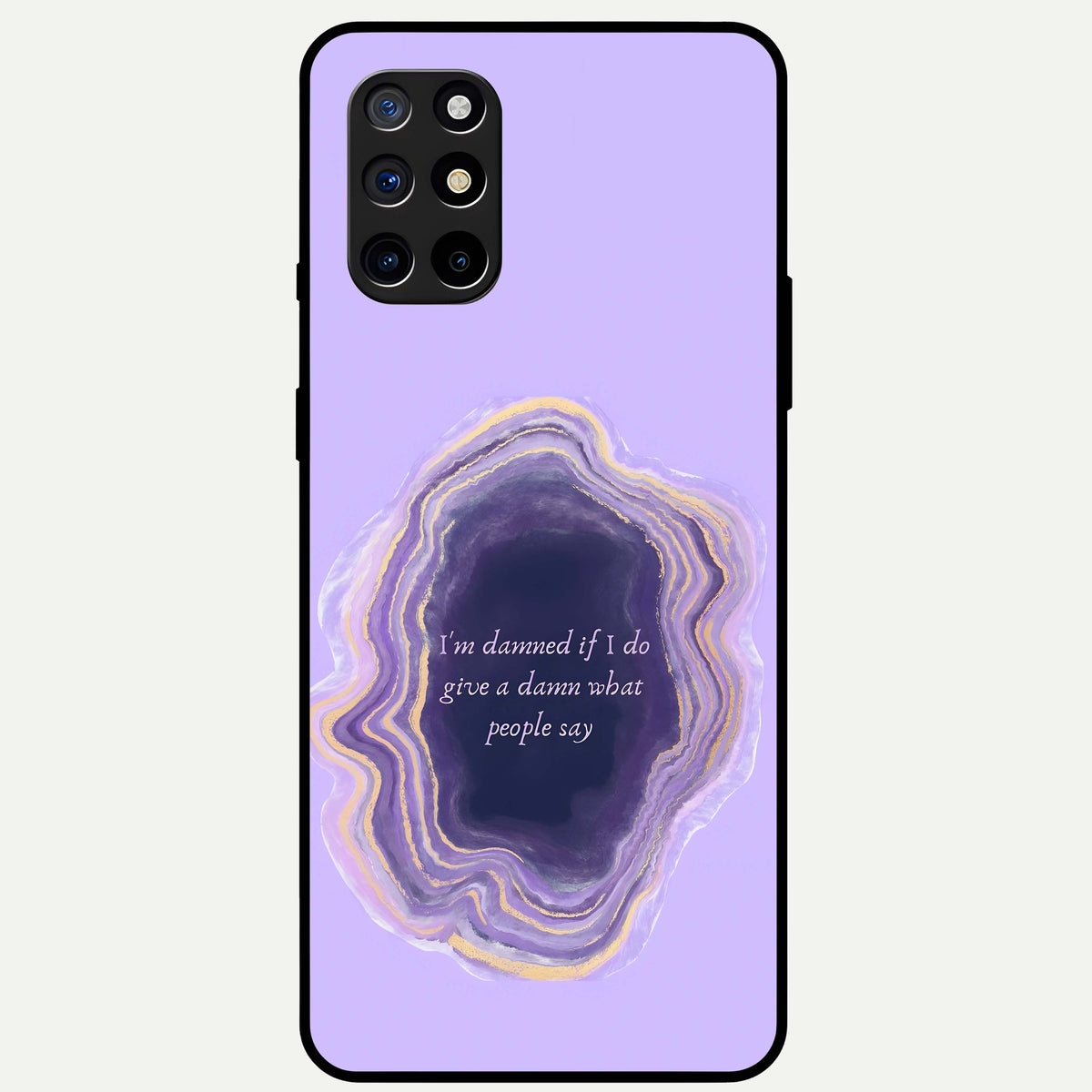  Damned People Quote Glass Case For OnePlus 8T back cover – full design glossy printed glass finish