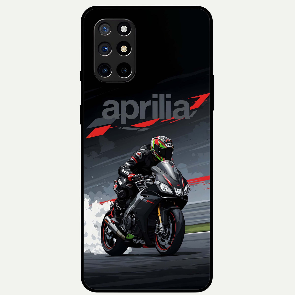  Dark Aprilla Glass Case For OnePlus 8T back cover – full design glossy printed glass finish