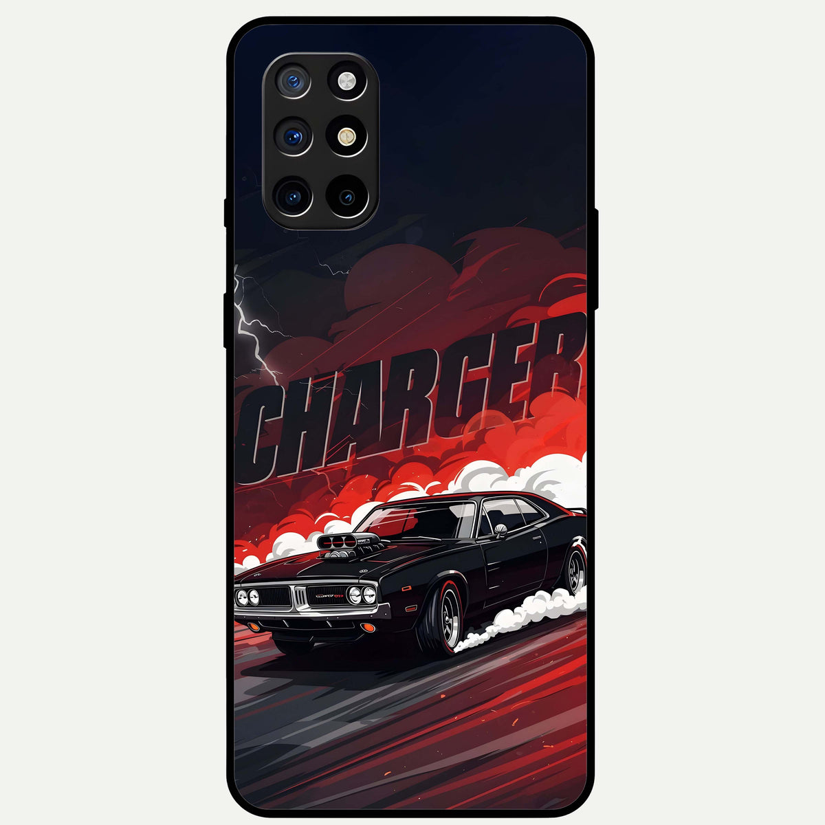  Dark Charger Fury Glass Case For OnePlus 8T back cover – full design glossy printed glass finish