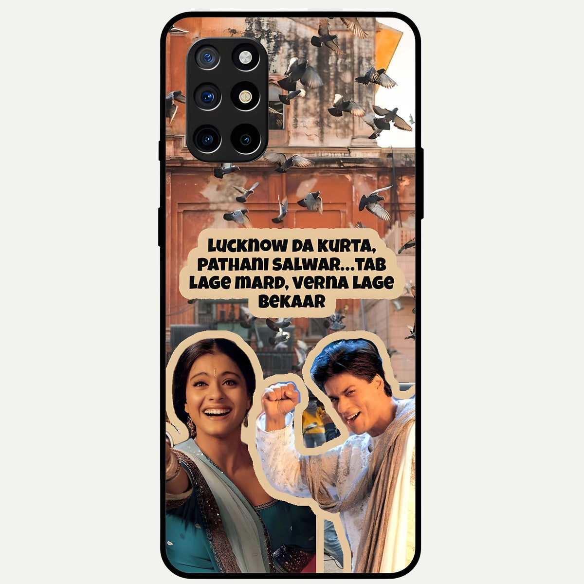  Desi Retro Vibes Glass Case For OnePlus 8T back cover – full design glossy printed glass finish