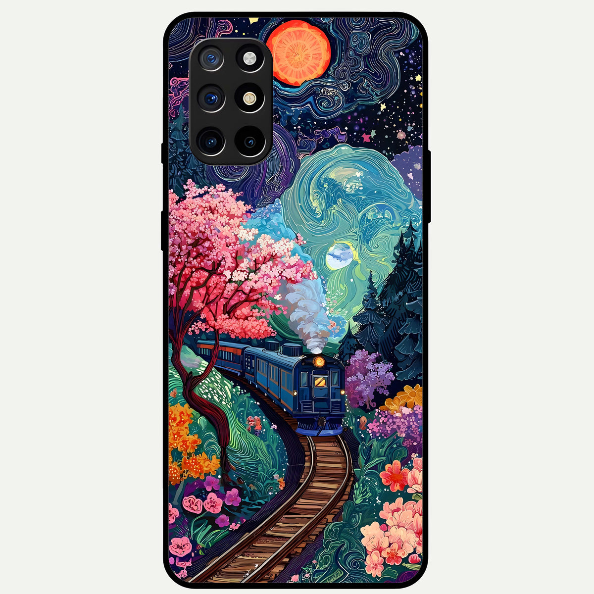  Digital Art Glass Case For OnePlus 8T back cover – full design glossy printed glass finish
