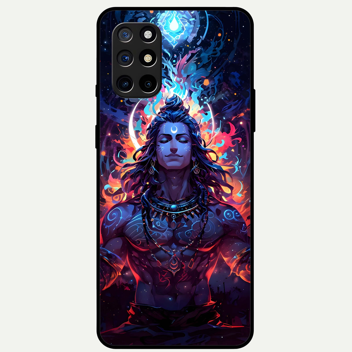  Divine Fire Shiv Glass Case For OnePlus 8T back cover – full design glossy printed glass finish