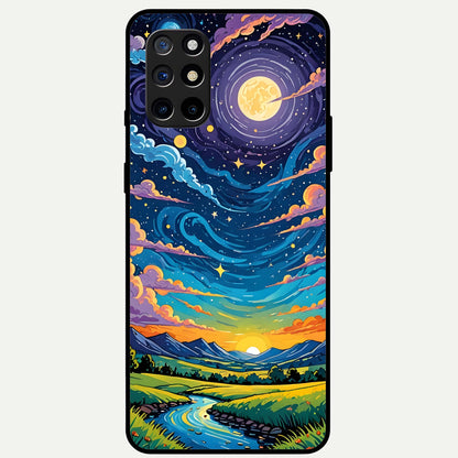  Dreamy Night Landscape Glass Case For OnePlus 8T back cover – full design glossy printed glass finish