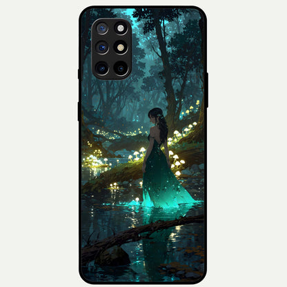  Enchanted Forest Glow Glass Case For OnePlus 8T back cover – full design glossy printed glass finish