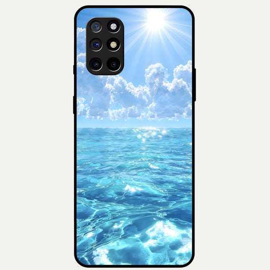 Endless Ocean Horizon Glass Case For OnePlus 8T back cover – full design glossy printed glass finish
