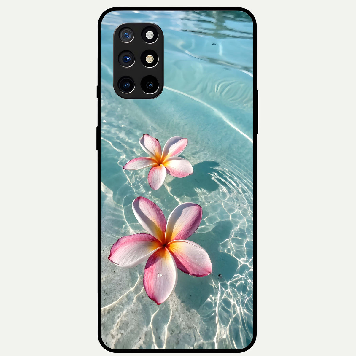  Floating Bloom Bliss Glass Case For OnePlus 8T back cover – full design glossy printed glass finish