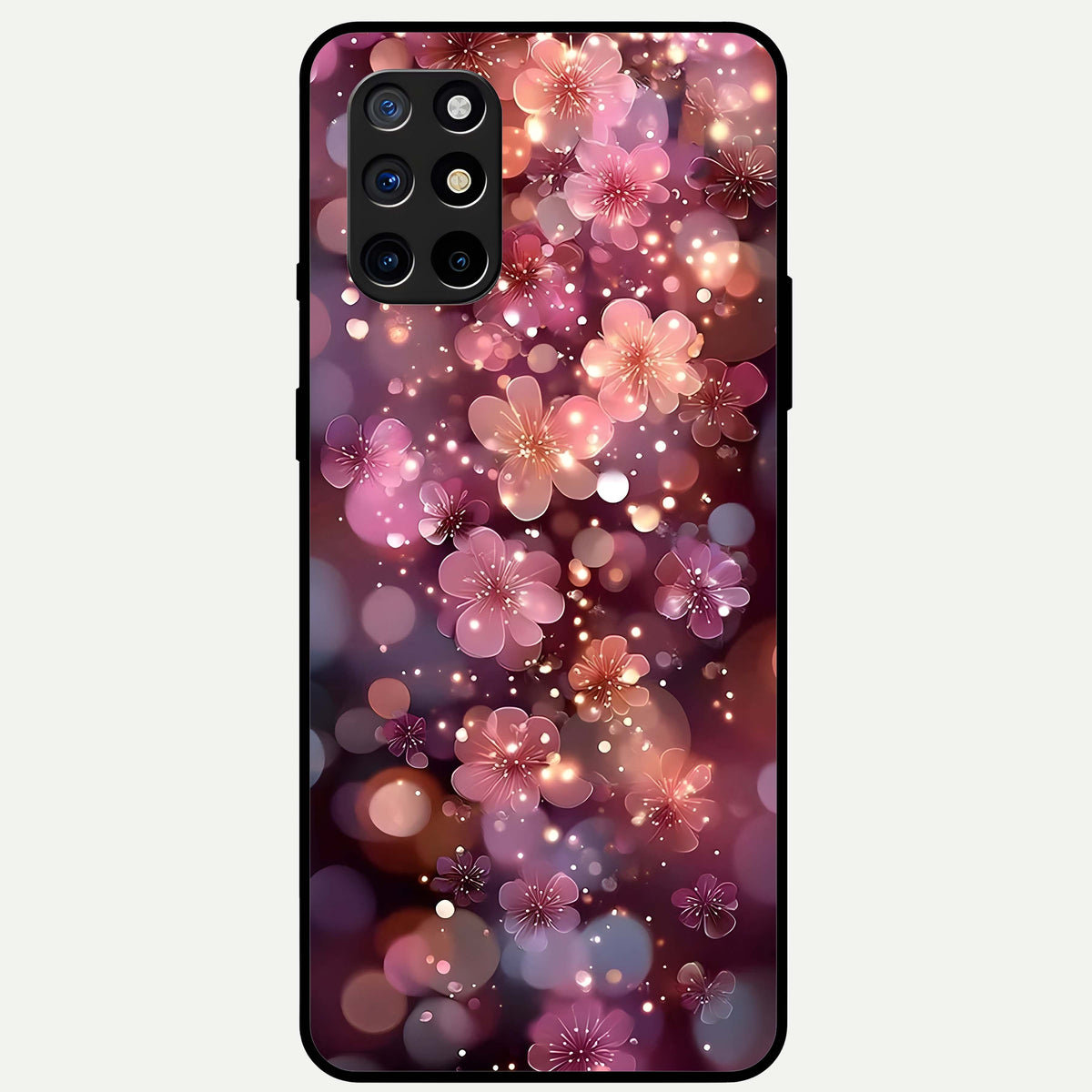  Glowing Petal Bliss Glass Case For OnePlus 8T back cover – full design glossy printed glass finish