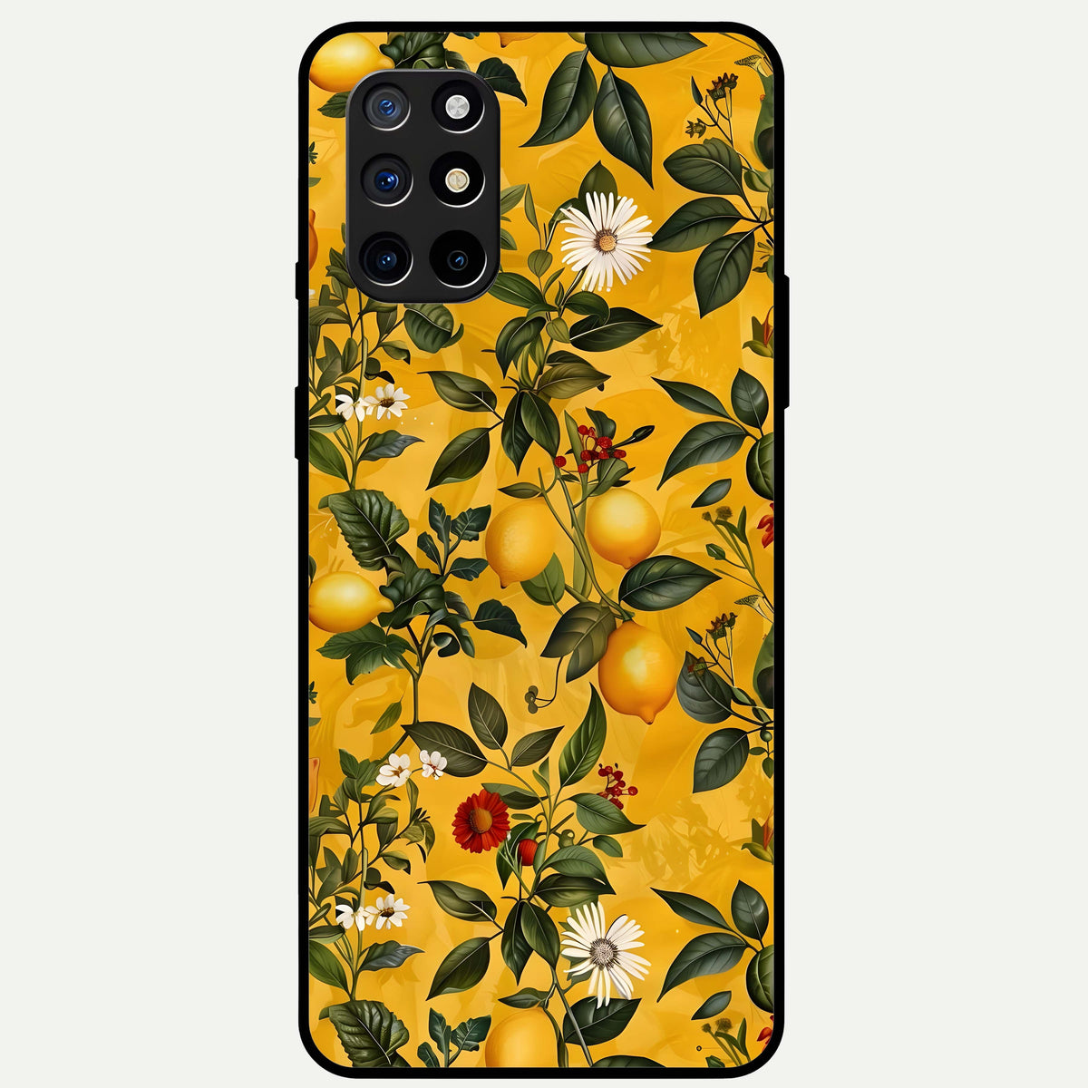  Golden Lemon Field Glass Case For OnePlus 8T back cover – full design glossy printed glass finish