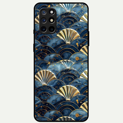  Golden Wave Luxe Glass Case For OnePlus 8T back cover – full design glossy printed glass finish