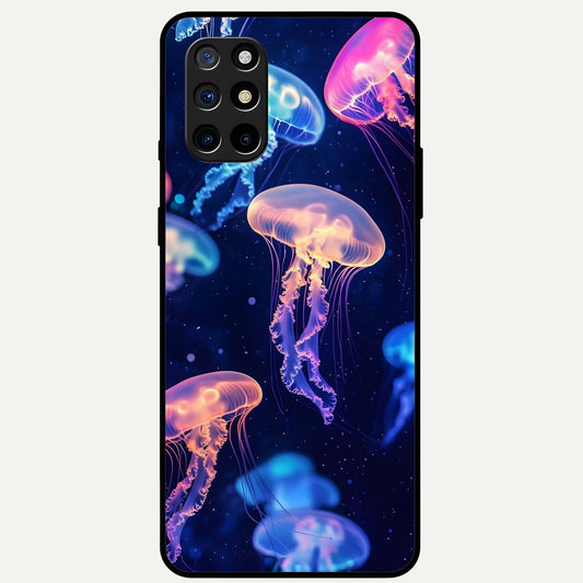  Jellyfish Pattern Glass Case For OnePlus 8T back cover – full design glossy printed glass finish
