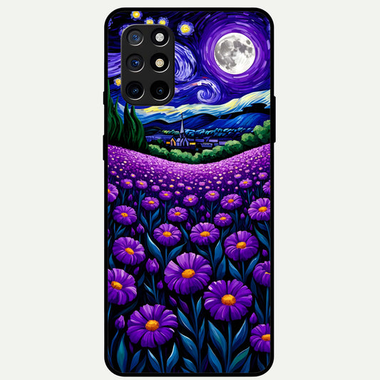  Lavender Moon Field Glass Case For OnePlus 8T back cover – full design glossy printed glass finish