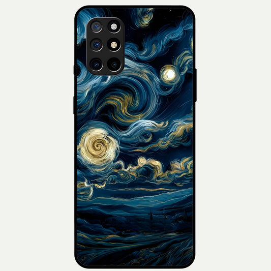  Midnight Sky Whirl Glass Case For OnePlus 8T back cover – full design glossy printed glass finish