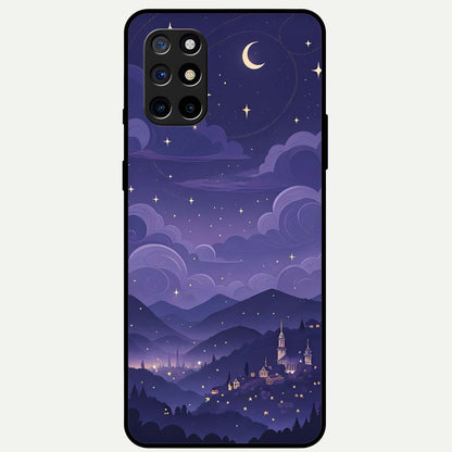  Minimal Night View Glass Case For OnePlus 8T back cover – full design glossy printed glass finish