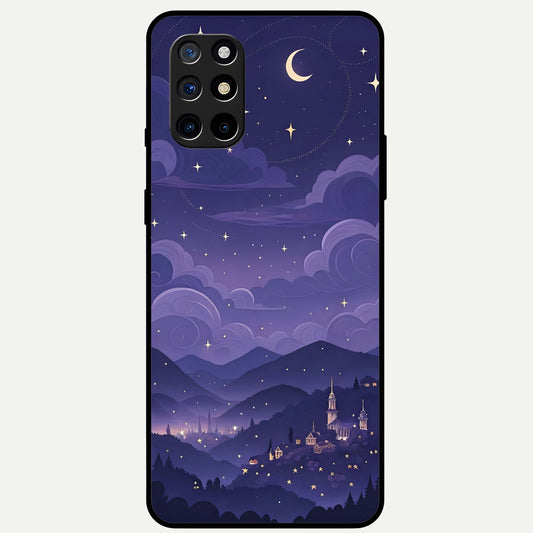  Minimal Night View Glass Case For OnePlus 8T back cover – full design glossy printed glass finish
