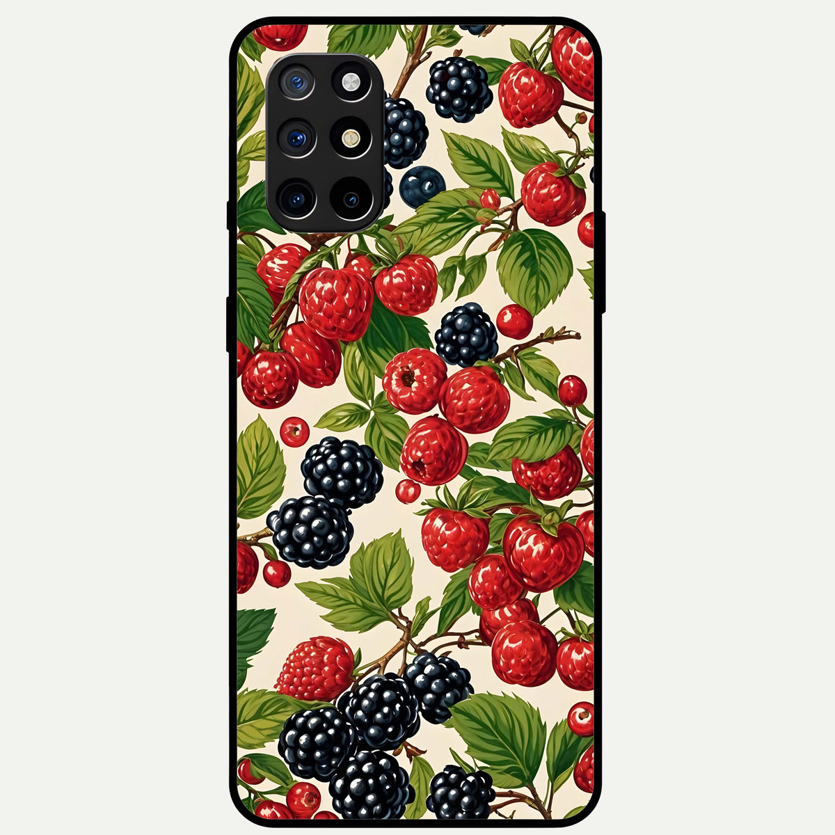  Mixed Berry Collage Glass Case For OnePlus 8T back cover – full design glossy printed glass finish