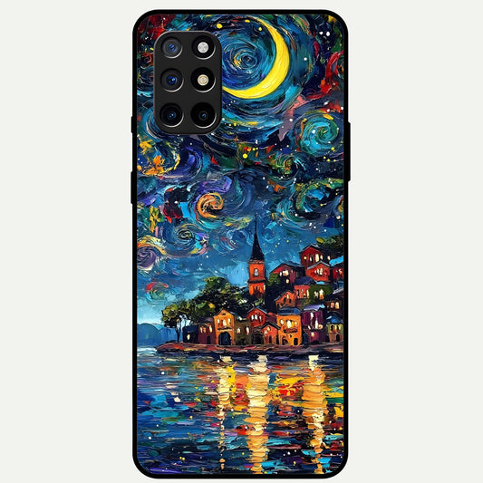  Moonlight Harbor Glow Glass Case For OnePlus 8T back cover – full design glossy printed glass finish