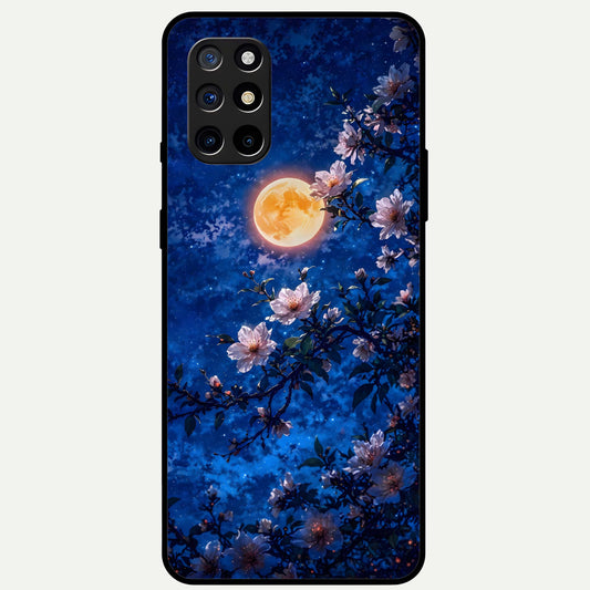  Moonlit Blossoms Night Glass Case For OnePlus 8T back cover – full design glossy printed glass finish