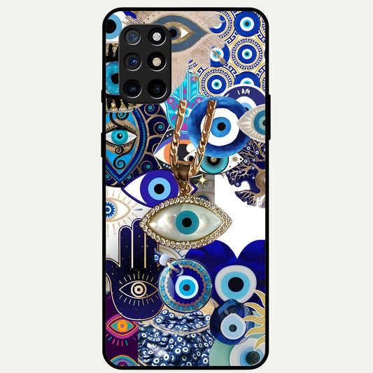  Mystic Charm Eye Glass Case For OnePlus 8T back cover – full design glossy printed glass finish
