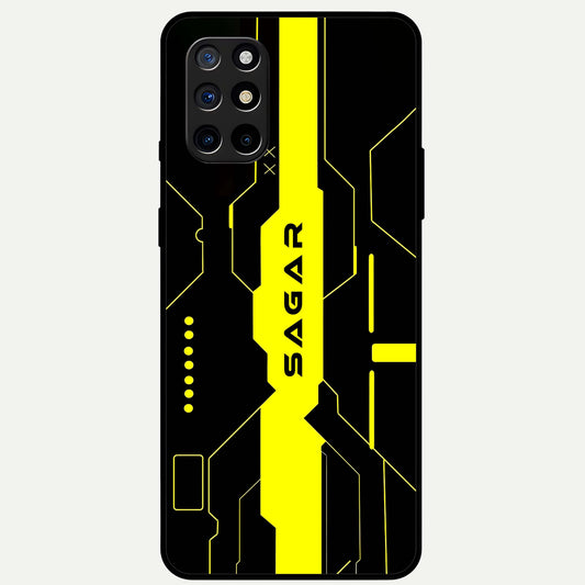 Neon CYBERPUNK Custom Name Glass Case For OnePlus 8T back cover – full design glossy printed glass finish