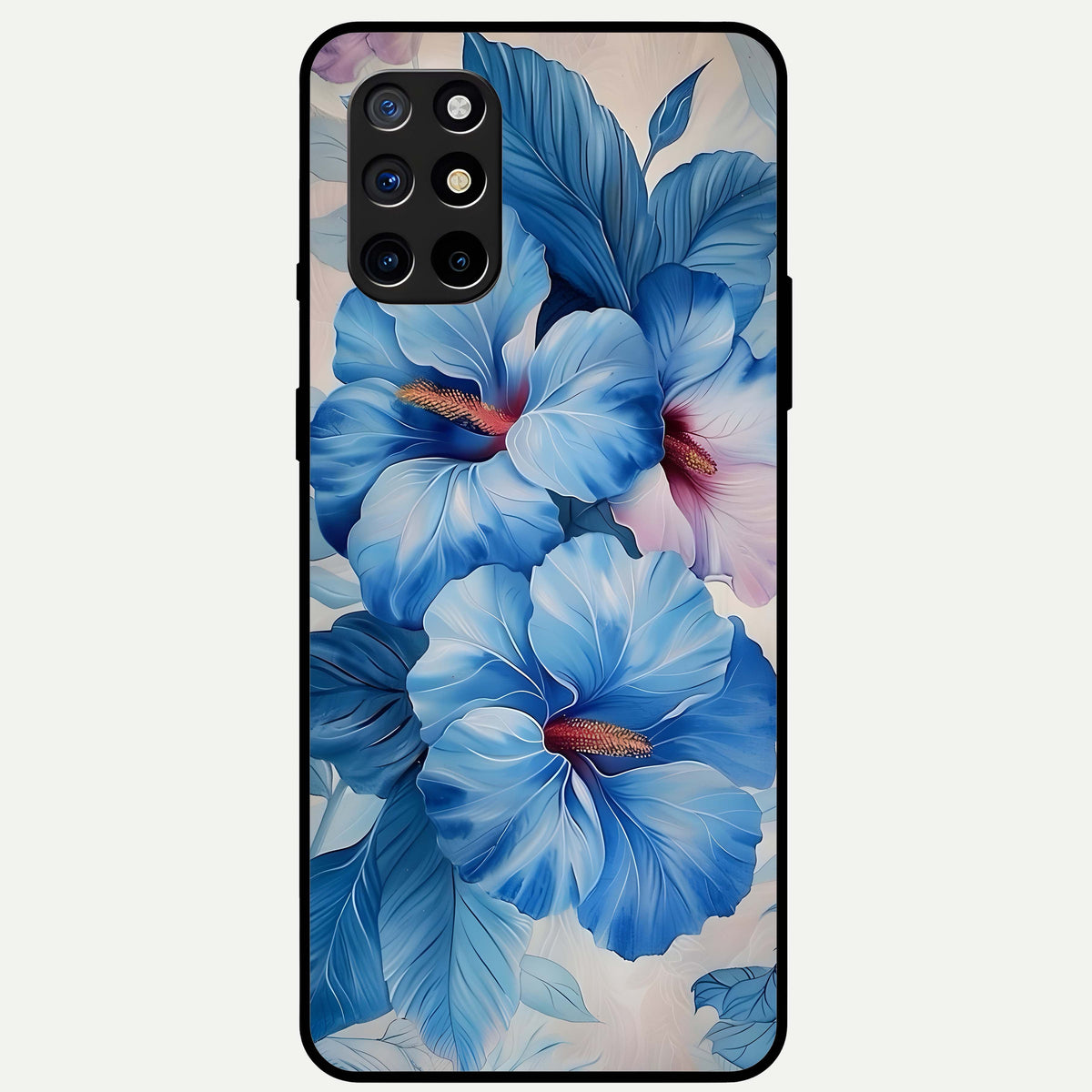  Ocean Hibiscus Grace Glass Case For OnePlus 8T back cover – full design glossy printed glass finish
