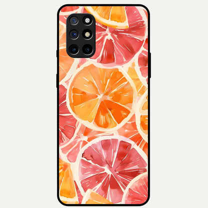  Orange Fruits Pattern Glass Case For OnePlus 8T back cover – full design glossy printed glass finish