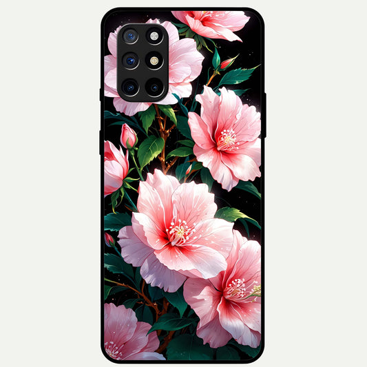  Peach Flower Glass Case For OnePlus 8T back cover – full design glossy printed glass finish