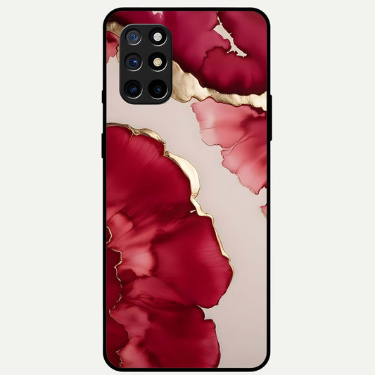  Pink And White Marble Glass Case For OnePlus 8T back cover – full design glossy printed glass finish