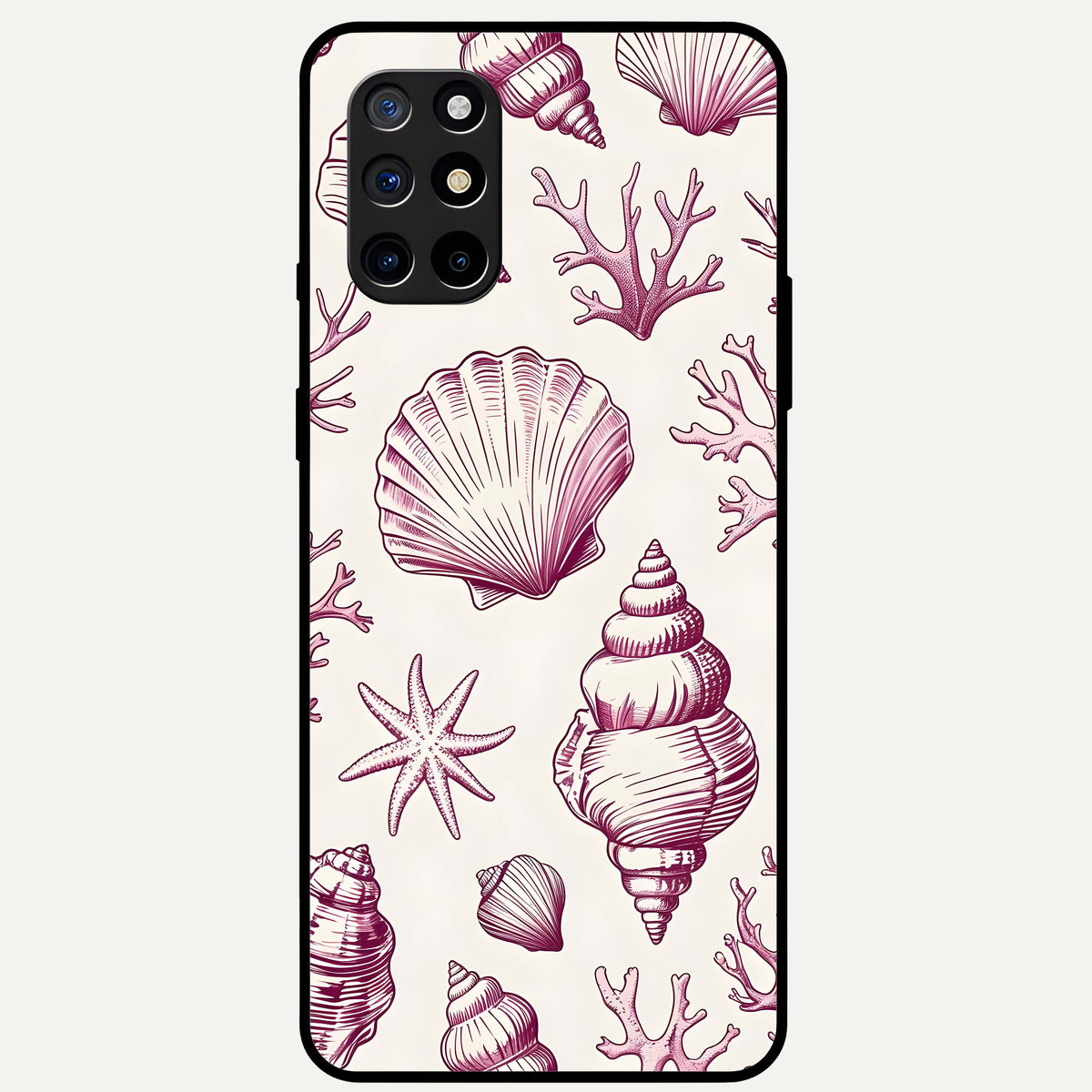  Pink Power Sparks Glass Case For OnePlus 8T back cover – full design glossy printed glass finish