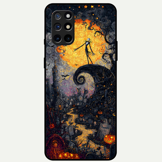  Pumpkin Moonlight Tale Glass Case For OnePlus 8T back cover – full design glossy printed glass finish