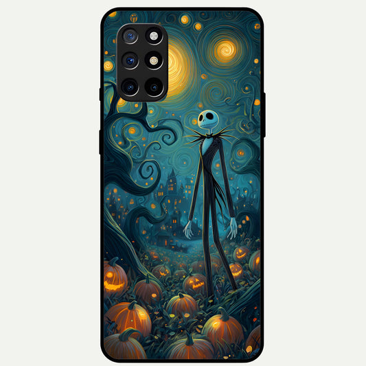  Pumpkin Moon Night Glass Case For OnePlus 8T back cover – full design glossy printed glass finish