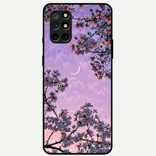  Purple Serenity Moon Glass Case For OnePlus 8T back cover – full design glossy printed glass finish
