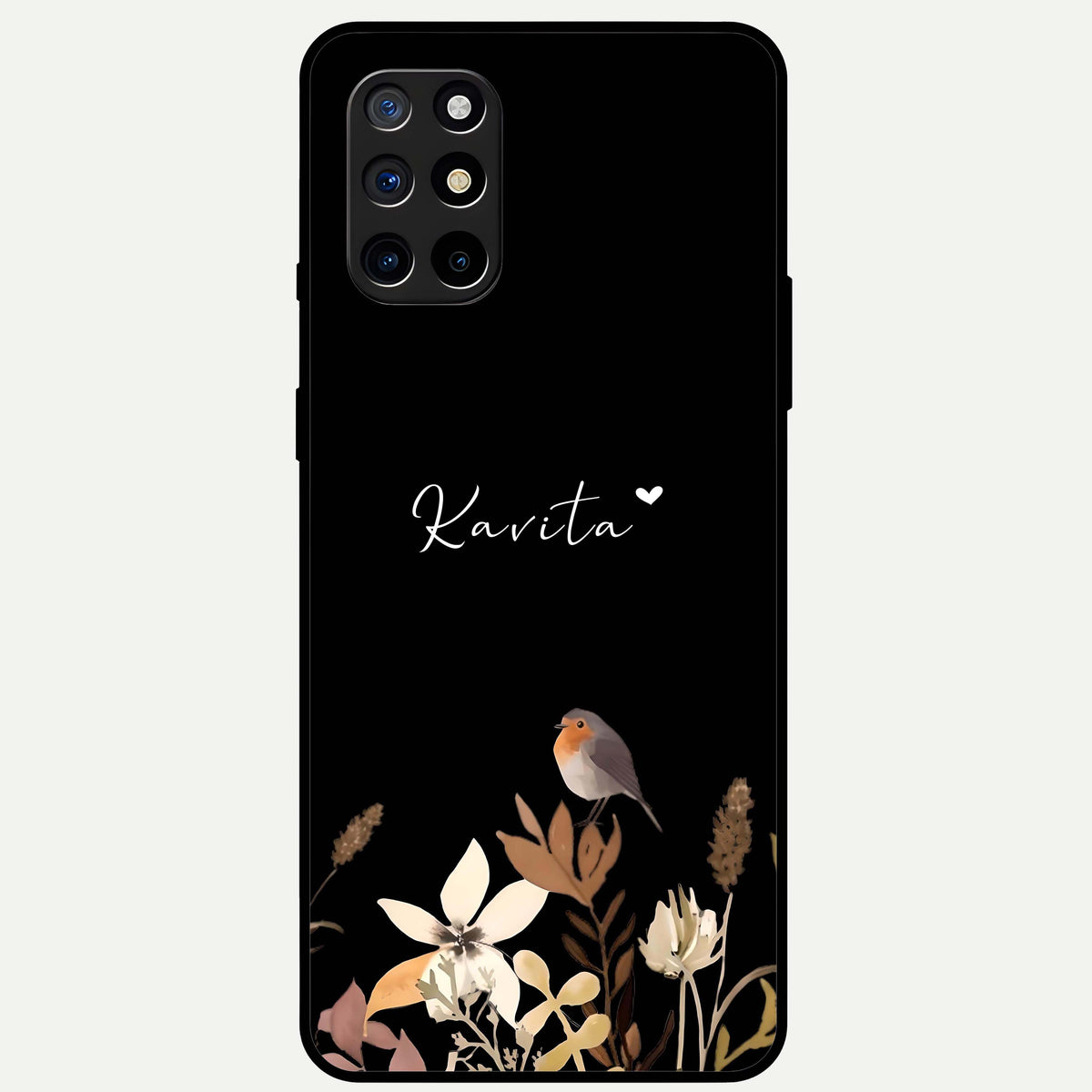  Quiet Garden Tune Custom Name Glass Case For OnePlus 8T back cover – full design glossy printed glass finish