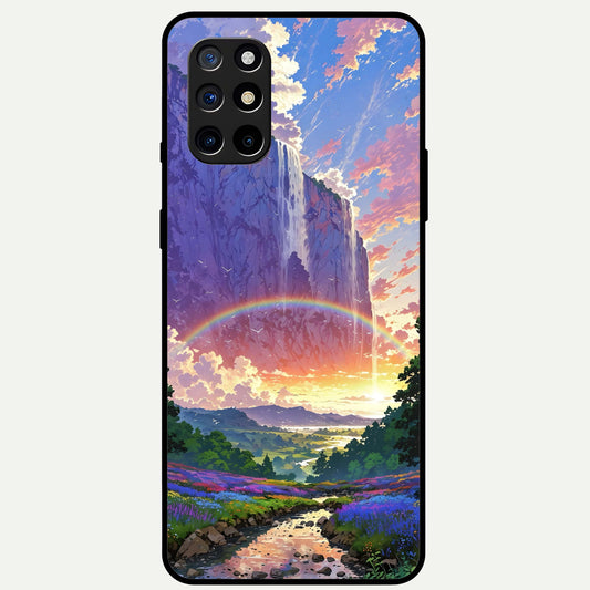  Rainbow Valley Dream Glass Case For OnePlus 8T back cover – full design glossy printed glass finish