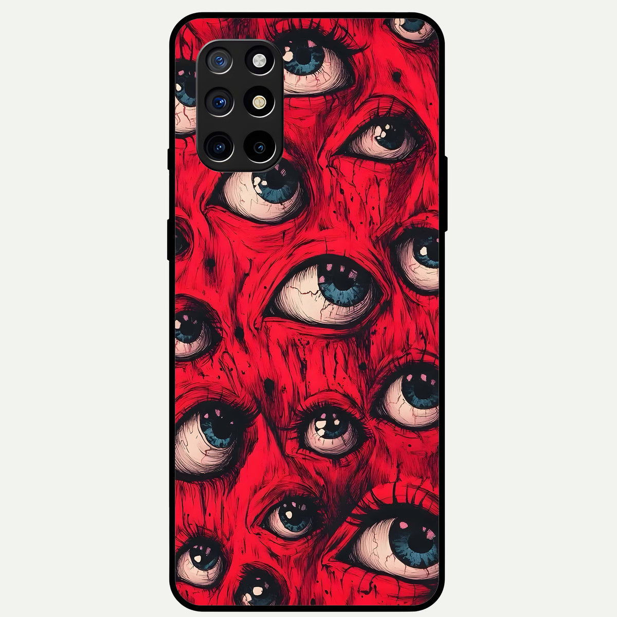  Red Eyes Pattern Glass Case For OnePlus 8T back cover – full design glossy printed glass finish