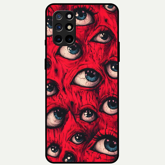  Red Eyes Pattern Glass Case For OnePlus 8T back cover – full design glossy printed glass finish