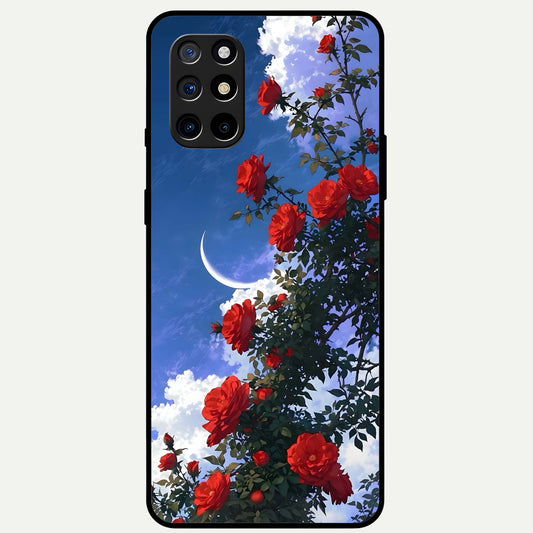  Rose Drift Flowers Glass Case For OnePlus 8T back cover – full design glossy printed glass finish