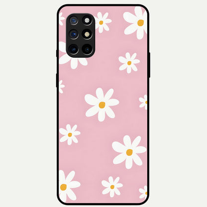  Soft Daisy Bliss Glass Case For OnePlus 8T back cover – full design glossy printed glass finish