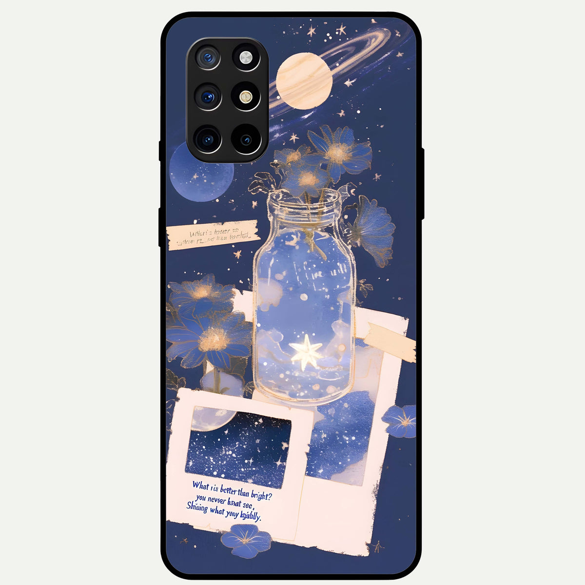  Starlit Cosmic Jar Glass Case For OnePlus 8T back cover – full design glossy printed glass finish