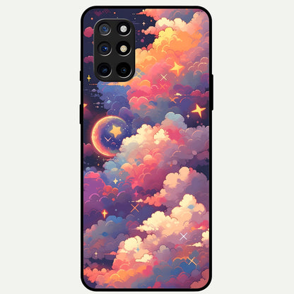  Starlit Dream Clouds Glass Case For OnePlus 8T back cover – full design glossy printed glass finish